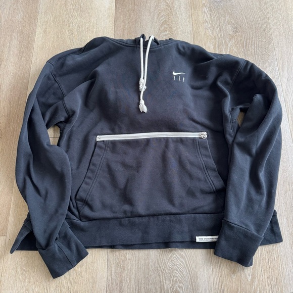 Nike Black Hoodie Hooded Sweatshirt - Picture 2 of 8